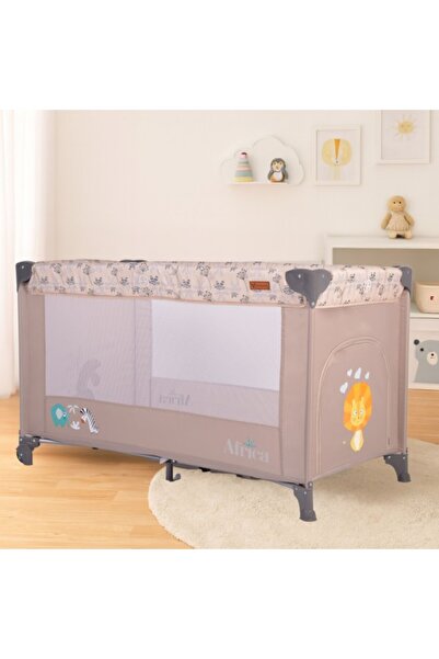 Cangaroo Africa Beige Folding Crib, 0-14 kg, 6.2 kg, with Bag and Mattress