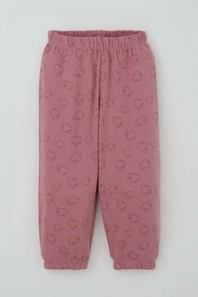 Breeze Baby Girl Pajama Set Elma Patterned 9 Months-3 Years, Dried Rose