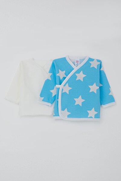 Breeze طقم ملابس داخلية للأطفال حديثي الولادة مكون من قطعتين مع أزرار خارجية ...