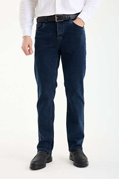 muzzo jeans Pantaloni din denim material elastic albastru marin deschis, croi...