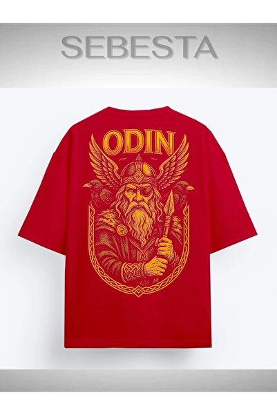 Sebesta Fashion تي شيرت أودين مطبوع بريميوم كبير الحجم