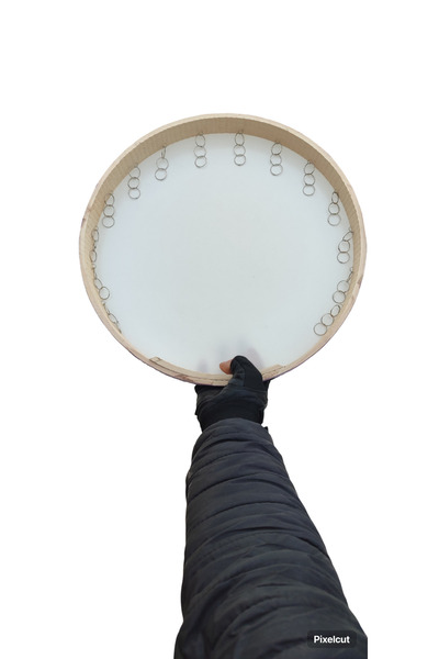 39 cm Profesyonel Erbane / Daf - Halkalı Zilli Sade Tasarım