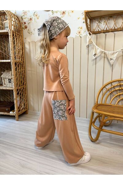 PETIT STYLE KIDS Kız Çocuk Bandanalı Pantolon ve Bluz Takım
