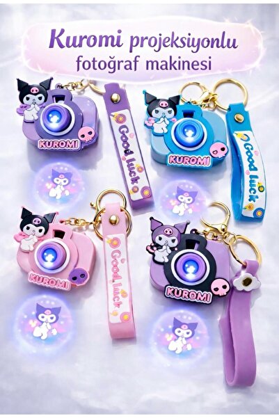 Pofika Kuromi Karakterli Oyuncak Projeksiyonlu Fotoğraf Makinesi Projektör An...