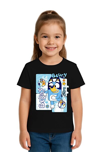 SEDİRLİ تي شيرت للأطفال من الجنسين من Bluey مطبوع مصنوع من قماش قطني ممشط قطن...