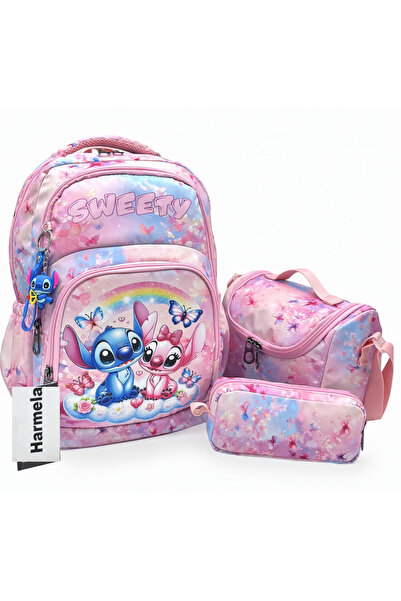 Harmela Character Patterned First School Bag 3-Piece Set Backpack Primary Sch...