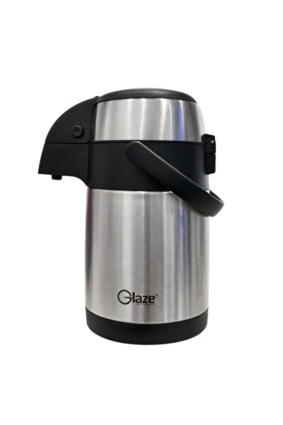 Glaze 2.5L Stainless Steel Vacuum Flask Airpot Thermal Coffee & Tea Dispenser