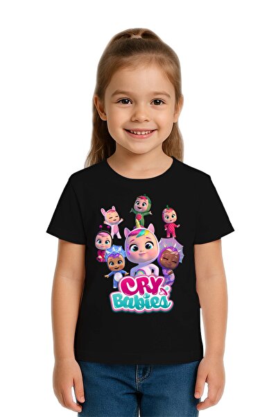 SEDİRLİ Tricou unisex Cry Babies cu imprimeu pentru copii, bumbac bucăți, bum...