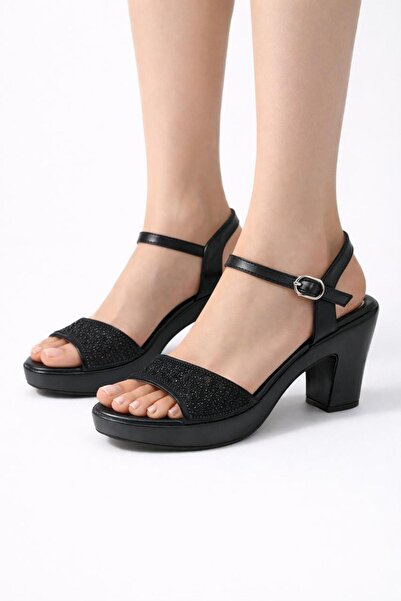 Line Women's elegant pearl-embellished heeled Sandals