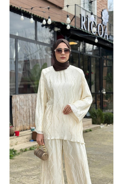 KAHMA COLLECTİON Kahma Bürümcük Textured Blouse 26Y17306