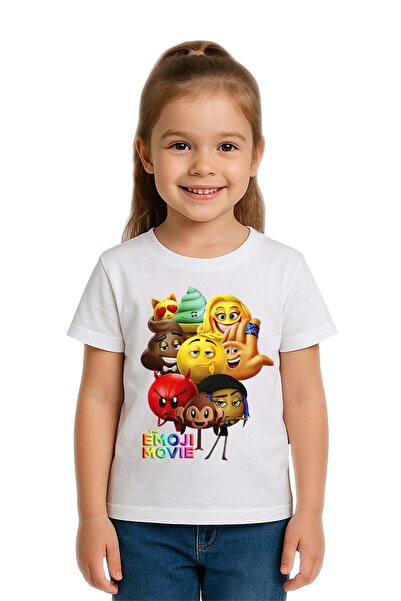 SEDİRLİ Unisex Emoji Printed Kids T-Shirt Cotton Count Combed Cotton Fabric