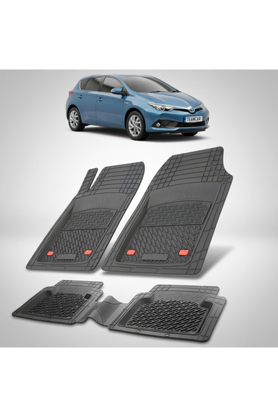 TEAMCAR Πατάκια δαπέδου συμβατά με Toyota Auris E180 Hatchback 2015-2020 | Μαύρα