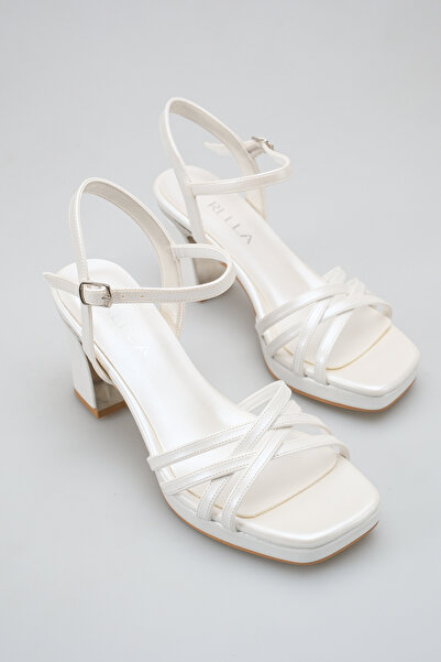 Platform Thick Heel Bridal Shoes – Stylish Evening Sandal with Ankle Buckle