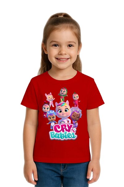 SEDİRLİ Tricou unisex Cry Babies cu imprimeu pentru copii, bumbac bucăți, bum...