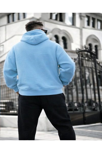 SPORTİVEA Hooded 3 İplik Ş Brushed Inside Hoodie Sweatshirt O Oversized Men's Relaxed Fit