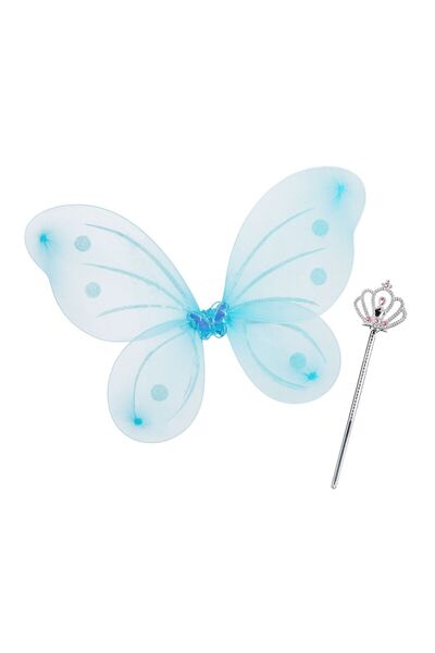 Relaxdays Costum pentru copii, aripi de zână cu baghetă magică, Relaxdays, al...