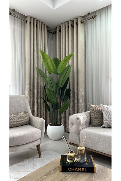 moontime alaçatı Yapay Ağaç Salon Çiçeği 180 cm, 12 Yaprak, Dekoratif ve Este...