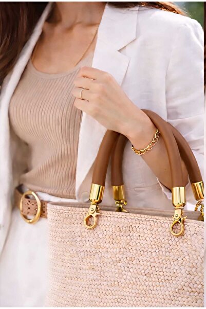 aurellen 40 cm Knitting Bag Handle Double Handle with Durable Metal Ring for ...