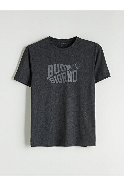 LC Waikiki Özmarka New Season Crew Neck Printed Men's Pajama Top