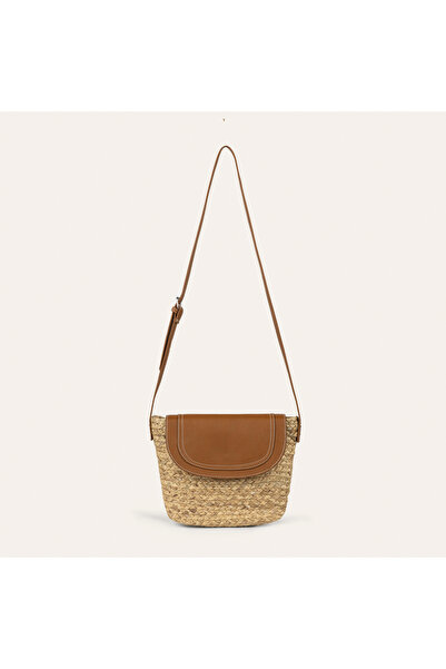 Mudo Slung Straw Shoulder Bag