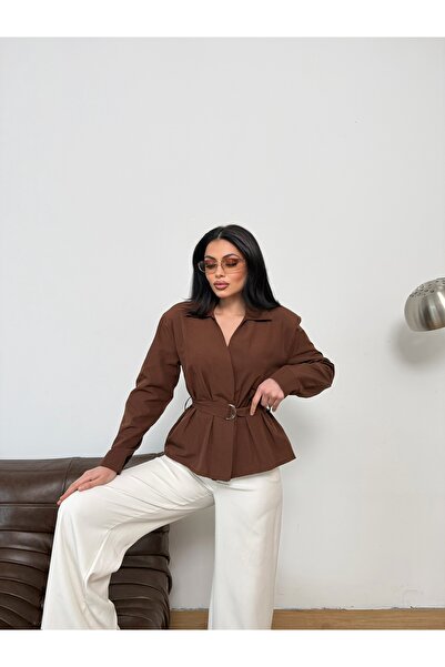 OLİSSE Kadın Aura Belden Oturtmalı Şık Bluz