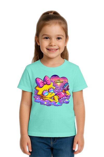 SEDİRLİ Unisex Simpsons με τύπωμα Παιδικό μπλουζάκι από χτενισμένο βαμβακερό ...