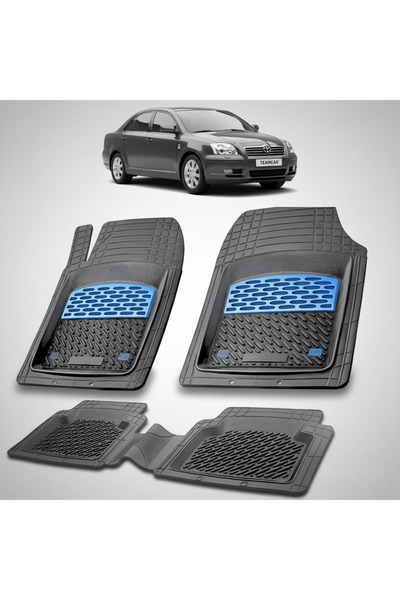 TEAMCAR Πατάκια δαπέδου Toyota Avensis T250 Συμβατά Sedan 2003-2006 | Μπλε