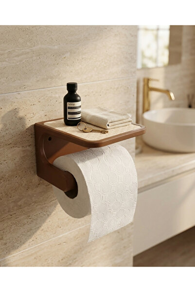 NEXUSS DESIGN Toilet Paper Stand Hanger Holder with Shelf - Stylish Design Bathroom Organizer with Shelf
