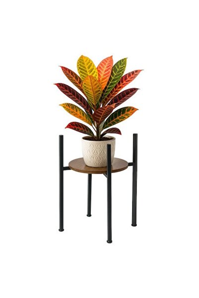 Ruhhy Suport pentru plante, stil industrial loft, înălțime 41 cm, raft rotund...