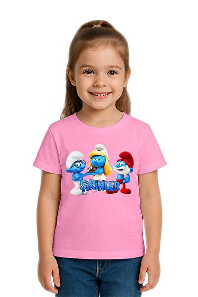 SEDİRLİ تي شيرت للأطفال من الجنسين من سلسلة The Smurfs مطبوع مصنوع من قماش قط...