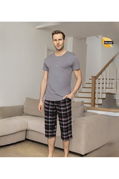 Aydoğan Men's Modal Piece Short Sleeve Pajama Set