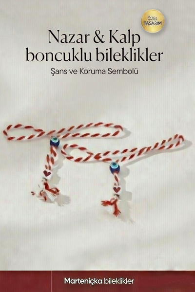 Miomundobaby MARTENİÇKA BİLEKLİK | NAZAR & KALP BONCUKLU İKİSİ BİR ARADA