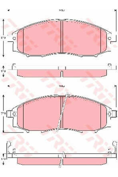 TRW Set plăcuțe de frână, frână pe disc GDB3340
