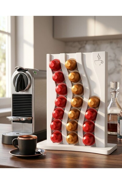 NEXUSS DESIGN Nespresso Capsule Organizer Stand - Desktop Coffee Organizer fo...