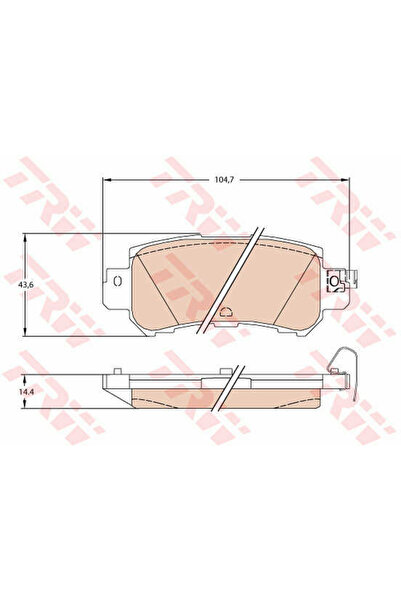 TRW Set plăcuțe de frână, frână pe disc GDB3539