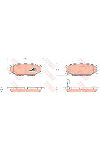 TRW Set plăcuțe de frână, frână cu disc GDB3373