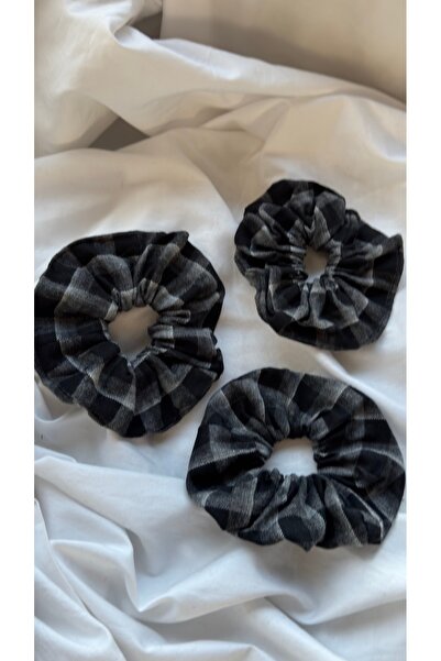 YOYYO 3-Pack Plaid Patterned Rubber Buckle - Winter Soft Flannel Scrunchie Ha...