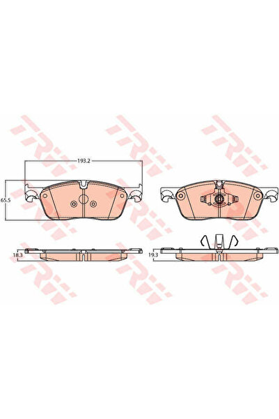 TRW Σετ τακάκια φρένων, δισκόφρενο GDB2100