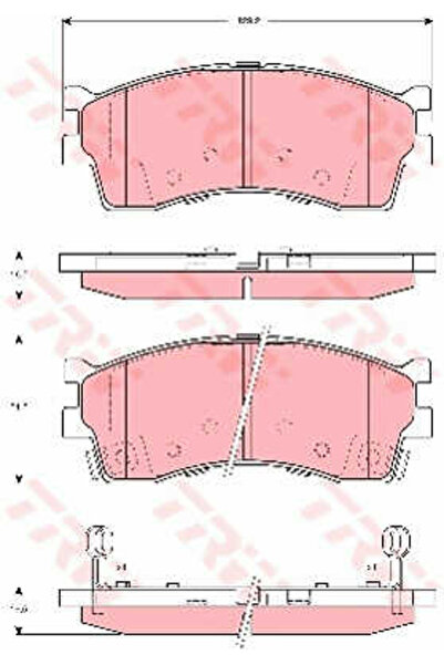 TRW Set plăcuțe de frână, frână cu disc GDB3285