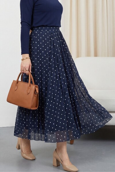 Modamorfo Elastic waist Polka Dot piece Lined Tulle skirt -lace
