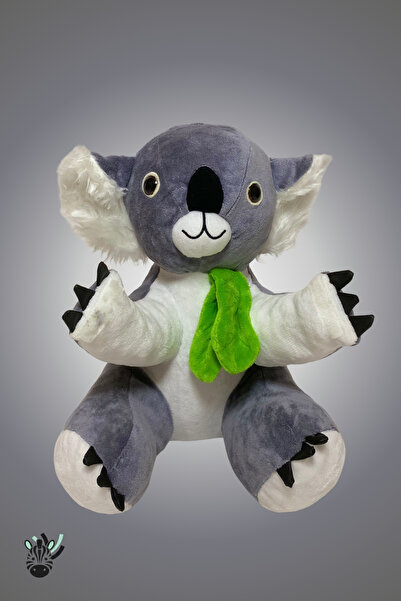 Zebra Toys Sevimli Gri Pelüş Bilge Koala Oyuncak – Cırt Cırtlı Sarılan Eller,...