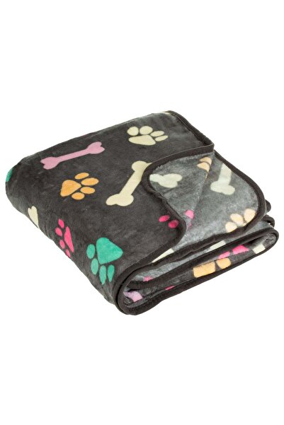 OEM Patura Gri cu Model Labute Colorate pentru Caini 140x100cm