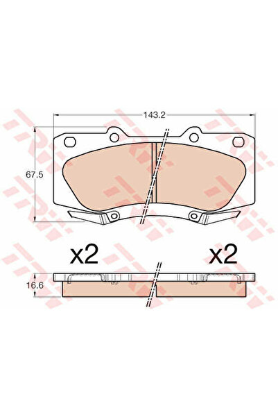 TRW Set plăcuțe de frână, frână cu disc GDB3534