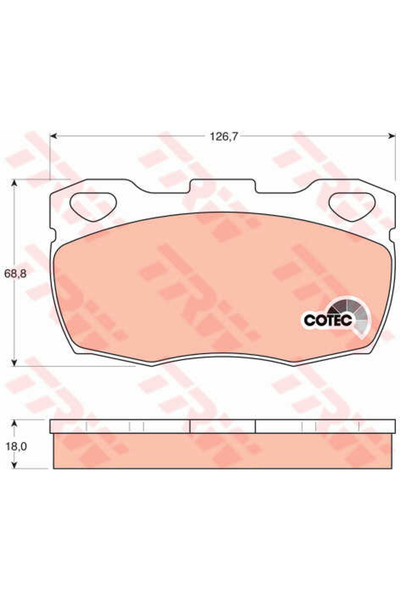 TRW Σετ τακάκια φρένων, δισκόφρενο GDB395