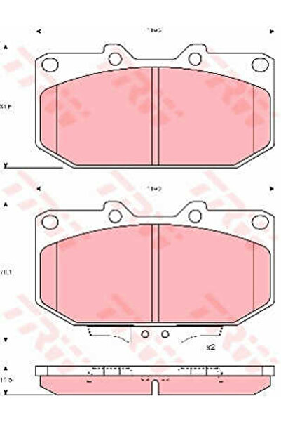 TRW Set plăcuțe de frână, frână pe disc GDB1006