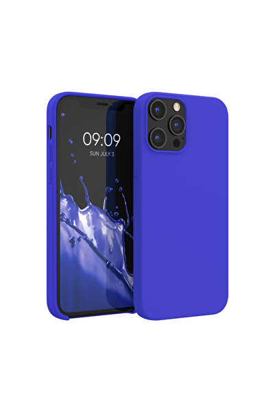 KWmobile Case for Apple iPhone 12 Pro Max, Silicone, Blue, 52644.134