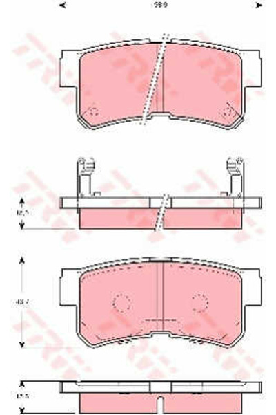TRW Set plăcuțe de frână, frână pe disc GDB3258