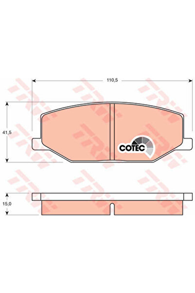TRW Σετ τακάκια φρένων, δισκόπλακα Gdb383 Holden Drover/Drover Pick-Up Santan...