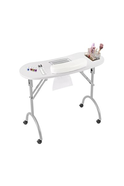 ZoePRO COOL Folding Manicure Table with Drawer and Built-in Vacuum
