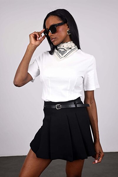 5in1Canpolat Tricou alb cu pensă Beli 17487